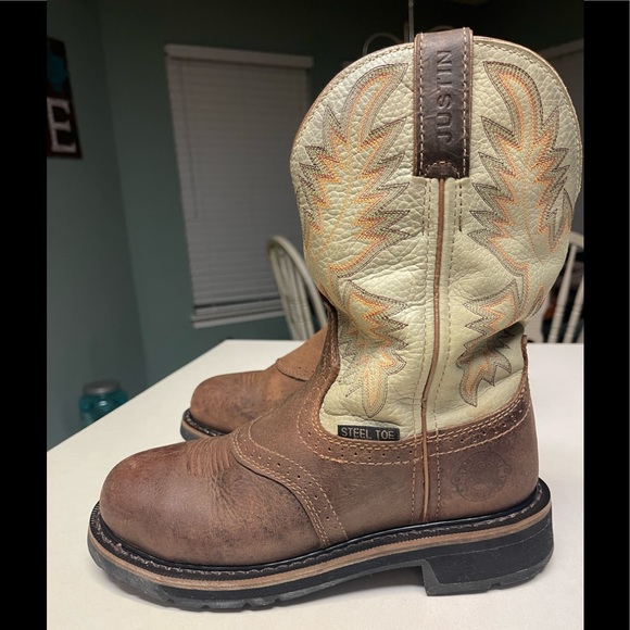 justin womens steel toe boots